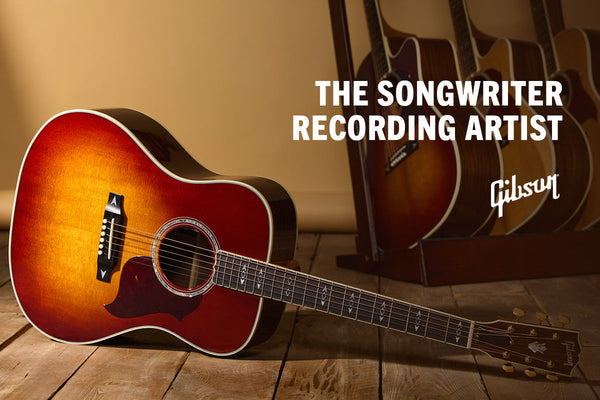Gibson Songwriter Recording Artist Sunburst on It's side