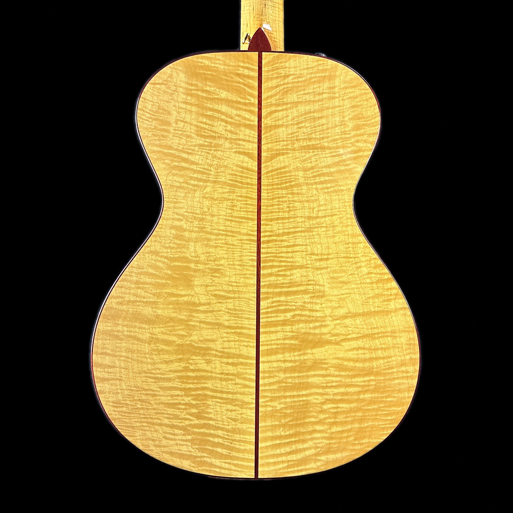 Back of body of Taylor Custom GC Flamed Maple #12509.