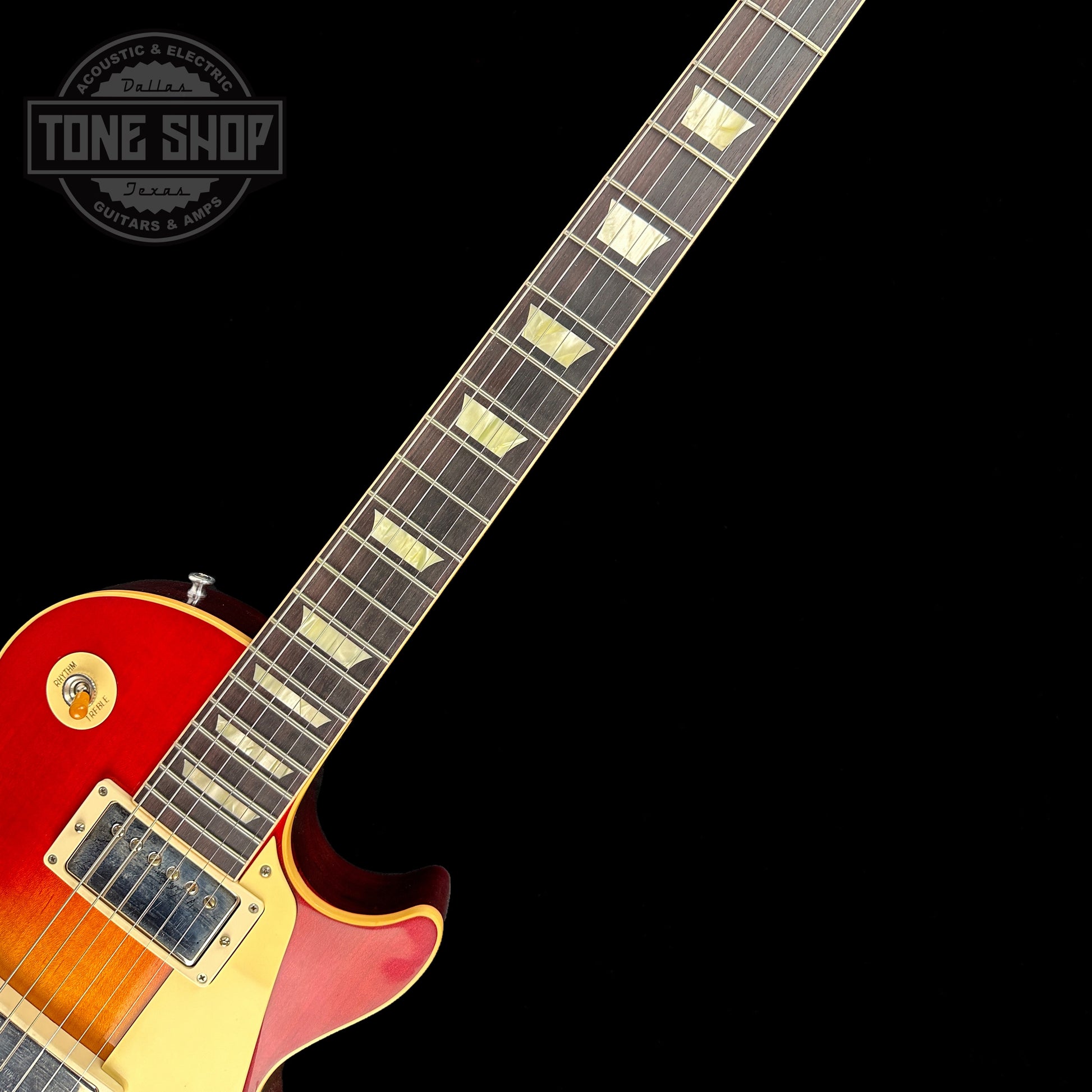 Fretboard of Gibson Custom Shop M2M 1958 Les Paul Standard Chambered Factory Burst VOS NH.