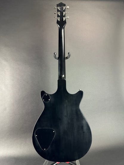 Full back of Used Gretsch G6131T-MY Malcolm Young Signature Jet Ebony Fingerboard Natural.