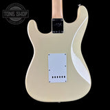 Back of Fender 1968 Stratocaster DLX Closet Classic Maple Neck Aged Vintage White.
