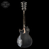 Back of Used 2024 Gibson Les Paul Trad Pro V Dark Purple Burst.