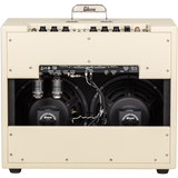 Back of Gibson Dual Falcon 20 2x10 Combo Cream Bronco Oxblood grille.