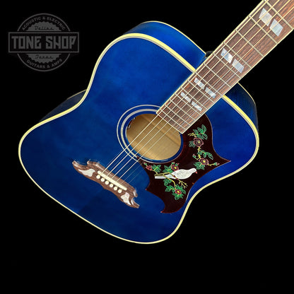 Front angle of Gibson Custom Shop M2M Dove Original Viper Blue.