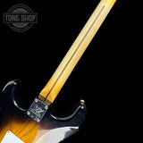 Back of neck of Fender Custom Shop LTD 70th Anniversary 1954 Stratocaster Journeyman Relic 2-Color Sunburst.