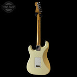 Back of Used 1986 Fender Contemporary Stratocaster Vintage White w/System I Trem w/Bag w/Seymour Duncan Bridge PU TSS6972.