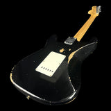 Back angle of Fender Custom Shop Limited Edition 1968 Stratocaster Relic Aged Black.