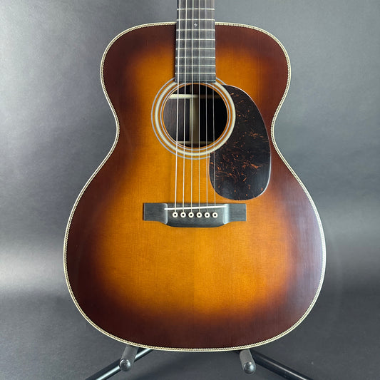 Front of Used Martin Custom Shop 000-28 Authentic 1937 Vintage Low Gloss Ambertone.