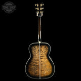 Full back of Martin Custom Shop M Paisley Ember Burst.