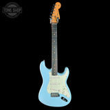 Full front of Used 2026 Fender Vintera III 60's Strat Daphne Blue.