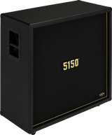 Side angle of EVH 5150 Iconic Series EL34 4X12 Cabinet Black.