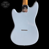 Back of body of Used Fender Player Mustang Sonic Blue.
