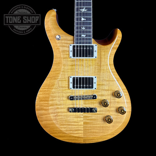 Front of body of PRS S2 McCarty 594 Flame Top Honey.