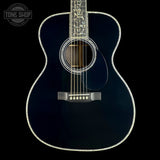 Front of Martin Custom Shop 45 Style OM Tree of Life Black.