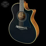 Front angle of Taylor Prototype 314ce Studio Blacktop Sapele / Sitka.