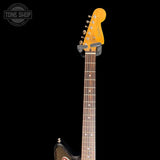 Headstock of Used 2021 Squire Jazzmaster Classic Vibe 60's 3 Tone Sunburst.