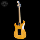 Back of Used 2005 Fender American Deluxe HSS Mini Floyd Amber.