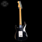 Back of Used Squier Stratocaster Black MP TSS7463.