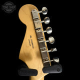 Back of headstock of Used 2022 Fender MIJ Hybrid Stratocaster II.