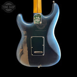 Back of body of Used Fender American Professional II Stratocaster Dark Knight.