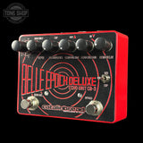 Front angle of Catalinbread TSG Exclusive Belle Epoch Deluxe Red Tape Echo Delay Pedal.