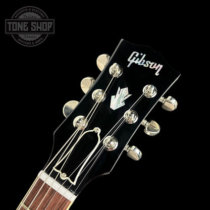 Front of headstock of Gibson Custom Shop M2M 1964 ES-335 Patriot Sparkle Gloss NH.