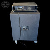 Back of Used Carvin BX1200 Dual Mono Head & BXR 10.4 Neo Cabinet TSS7573.