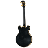 Back of Gibson Custom Limited 59 ES 345 Varitone Bigsby Ebony Heavy Aged.
