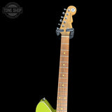 Headstock of Used Reverend Jetstream RB Avocado.