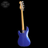 Back of Used Fender Player Precision Bass Daytona Blue.
