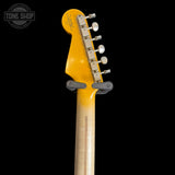 Back of headstock of Used Fender Custom Shop Ancho Pablano Stratocaster.