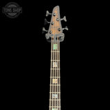 Headstock of Used 2015 Carvin LB75 5-String Bass TSS7145.