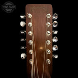 Headstock of Vintage 1975 Martin D12-28 12-String.