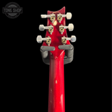 PRS Custom 24 Red guitar neck with tuning pegs on a black background, featuring 'Tone Shop' logo.
