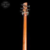 Back of headstock of Used Ibanez SRMS805 5 String Multi-Scale Bass Deep Twilight TSS7621.