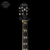 Neck and headstock of Used Epiphone Hummingbird Ebony TSS7051.