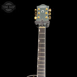 Headstock of Used Gretsch Pro Nashville Cadillac Green.