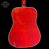 Back of body of Used 2020 Gibson Hummingbird Standard Heritage Cherry Burst.