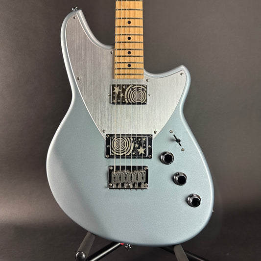 Front of Used Reverend Billy Corgan Z-One Metallic Silver.