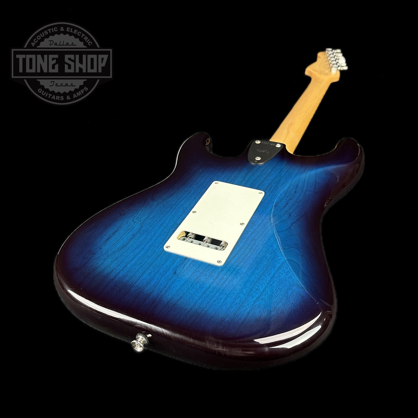 Back angle of Used G&L Legacy Special Blue Burst.