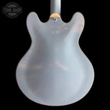 Back of body of Used Eastman T60/TV-LTD-FB Faded Blue.
