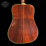 Back of body of Vintage 1971 Guild D-50 NT.