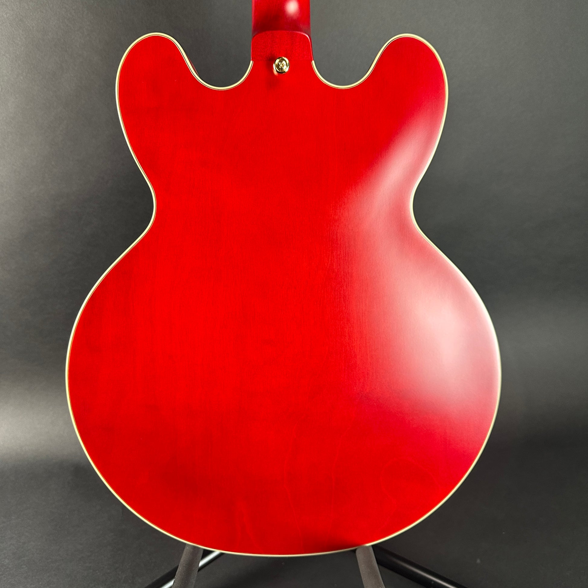 Back of Used Epiphone "Inspired by Gibson" Custom 1959 ES-355 Cherry Red.