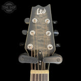 Headstock of Used ESP LTD TL-6 Thinbody Acoustic Electric Black.