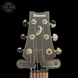 Headstock of Used 2009 Ibanez ART300BNC Brown Caiman.