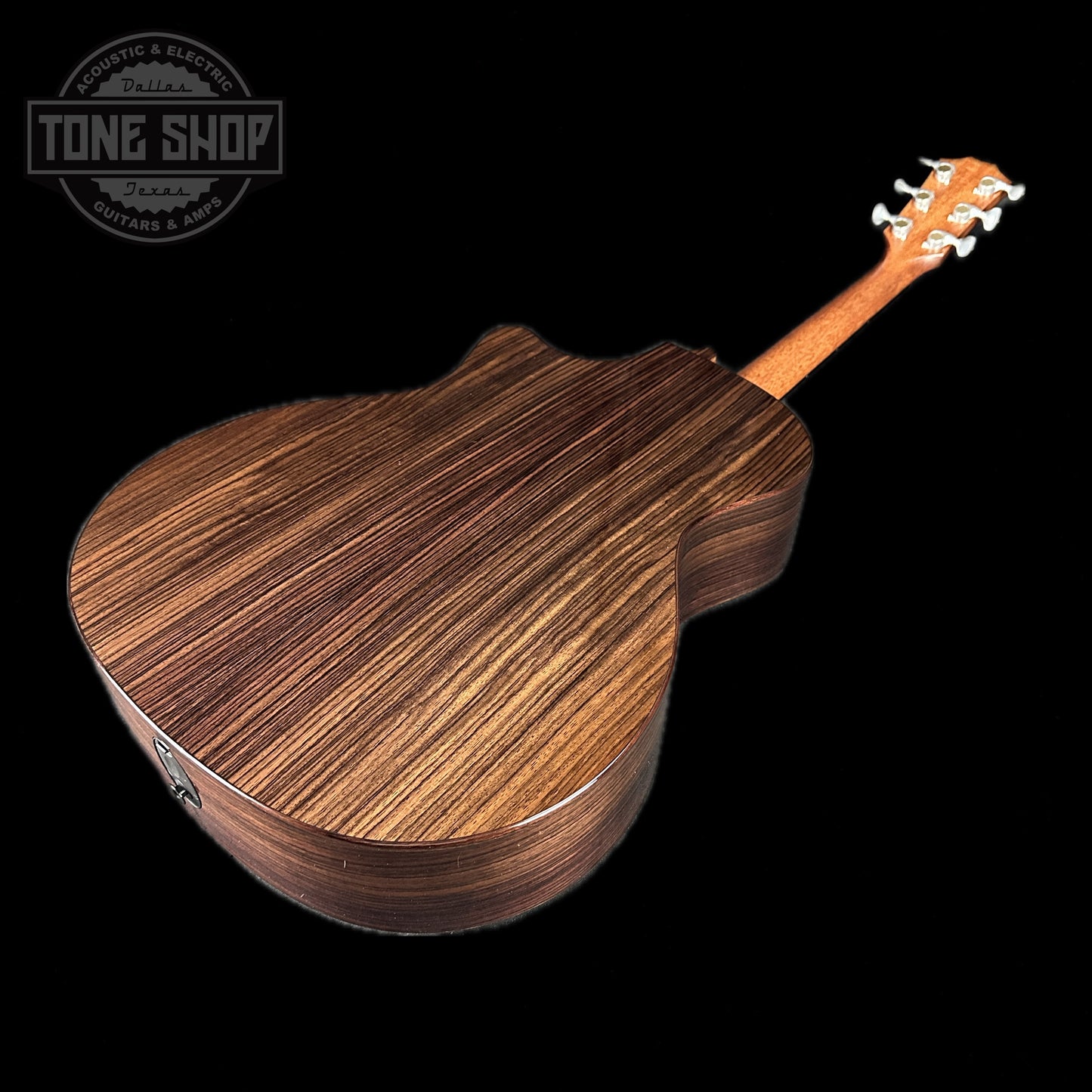 Back angle of Taylor Custom Catch #25 Grand Auditorium Western Red Cedar/East Indian Rosewood.