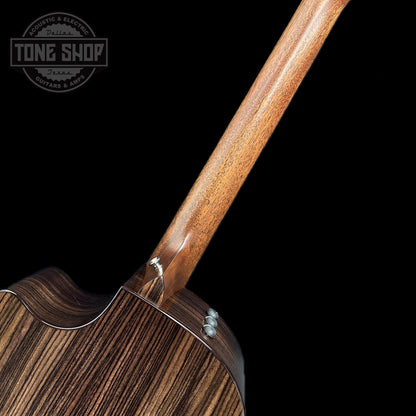 Back of neck of Taylor Custom Catch #25 Grand Auditorium Western Red Cedar/East Indian Rosewood.