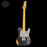 Full frontal of Used Fender Brad Paisley Black Sparkle Esquire.