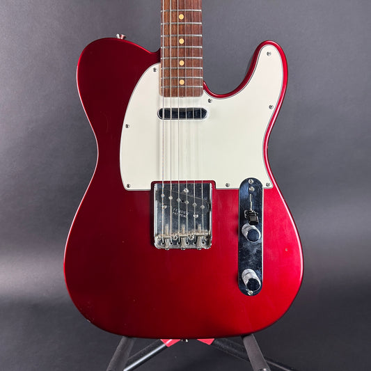 Front of Used 2000 Fender Custom Shop 63 Telecaster NOS Candy Apple Red.