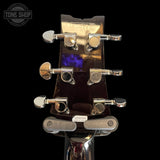 Back of headstock of Used 2009 Ibanez ART300BNC Brown Caiman.